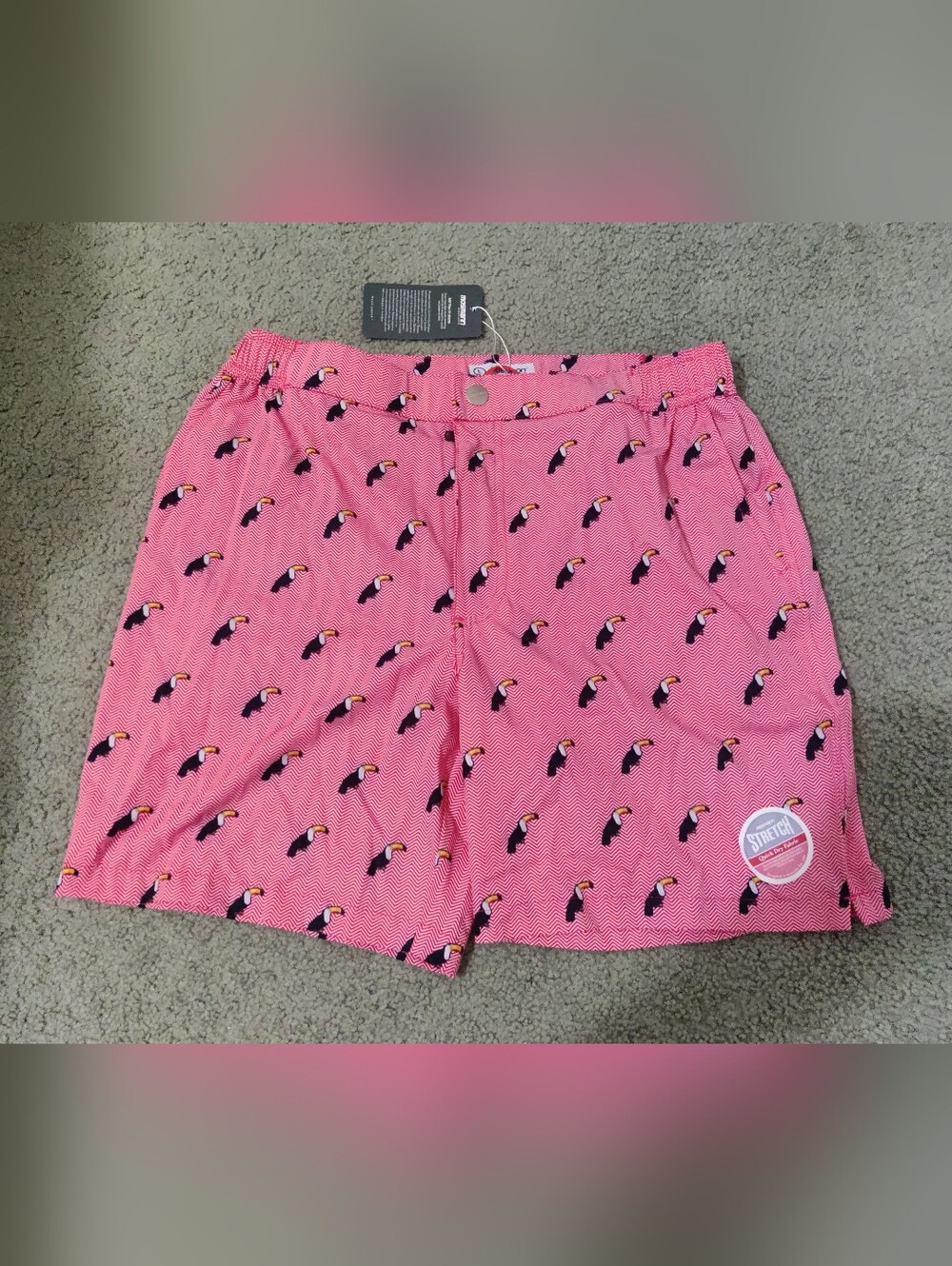 MOSMANN Pink Toucan-Print Swim Shorts, Australia